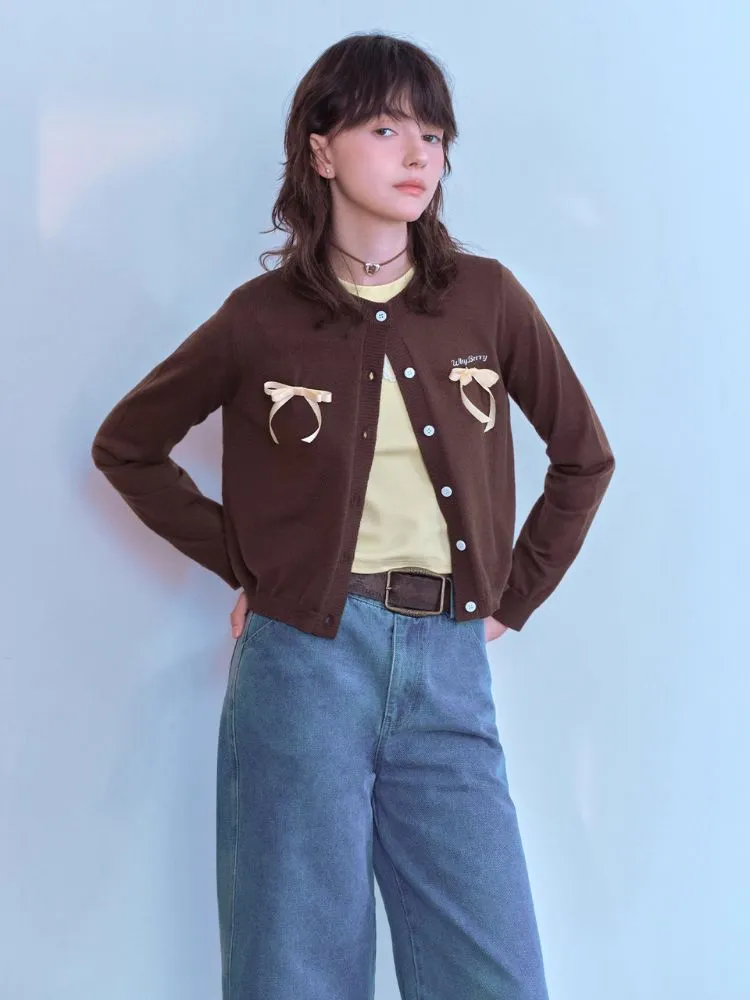 Bow tie cardigan【s0000007067】