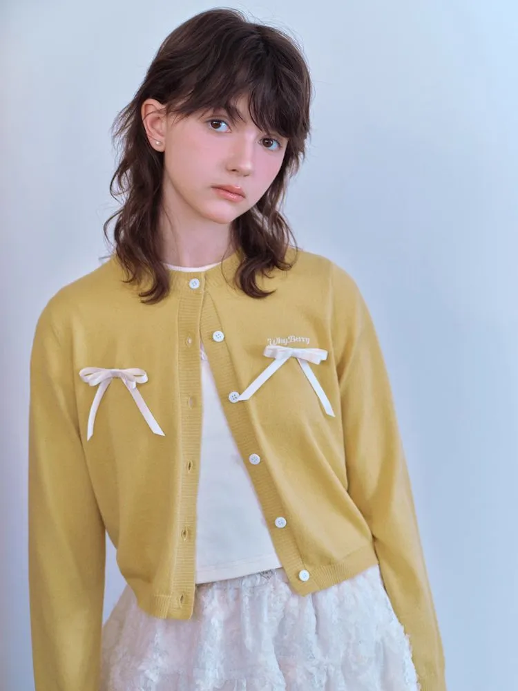 Bow tie cardigan【s0000007067】