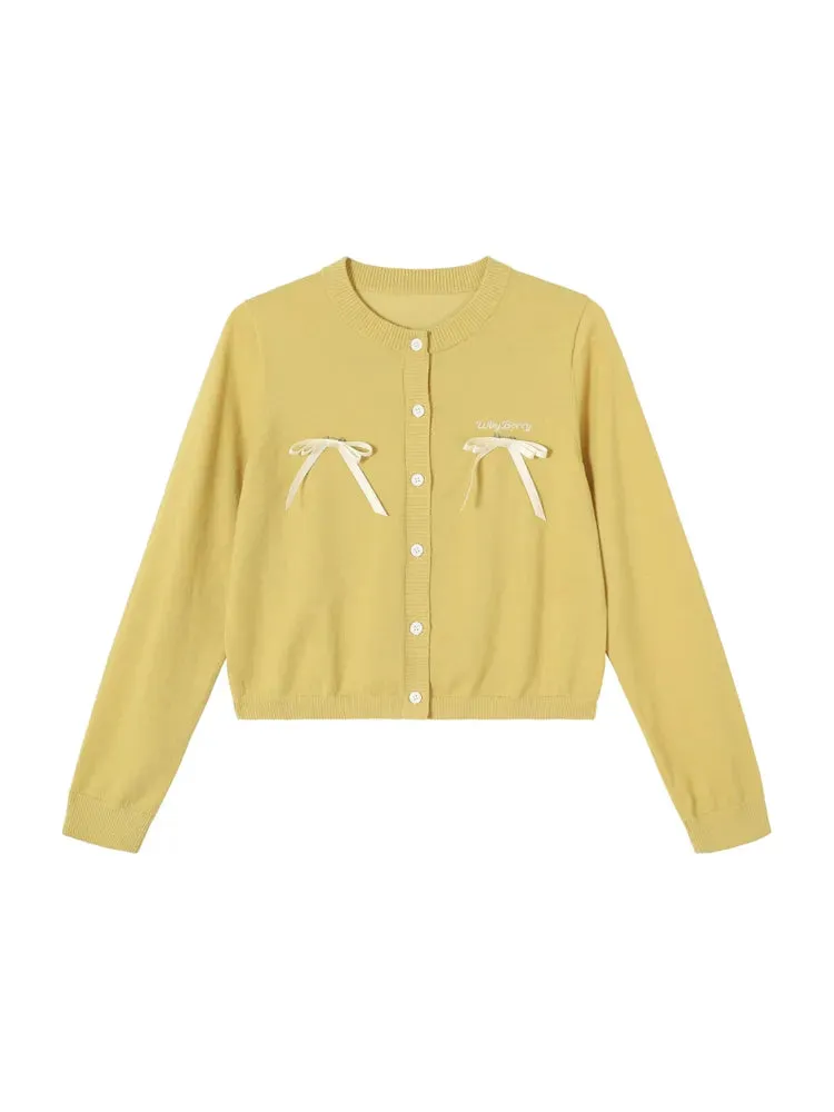 Bow tie cardigan【s0000007067】