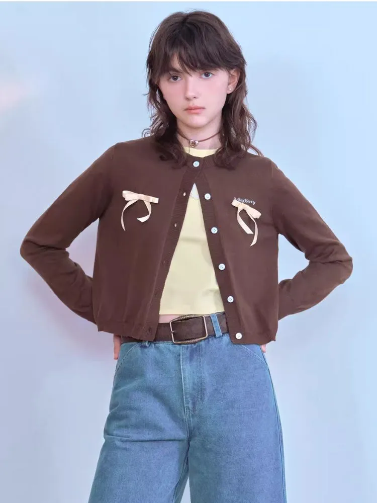 Bow tie cardigan【s0000007067】