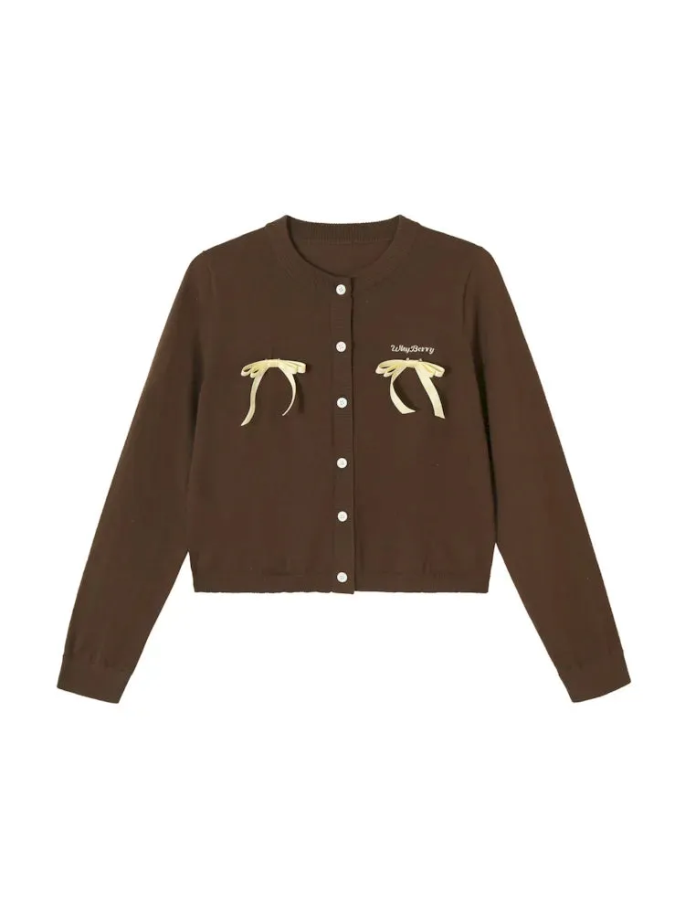 Bow tie cardigan【s0000007067】