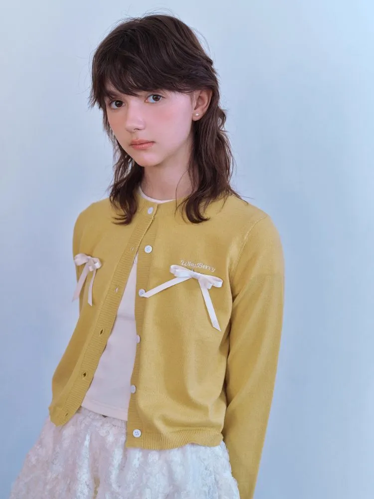 Bow tie cardigan【s0000007067】