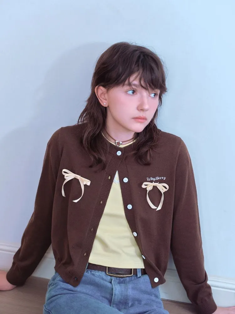 Bow tie cardigan【s0000007067】