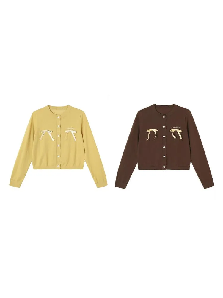 Bow tie cardigan【s0000007067】