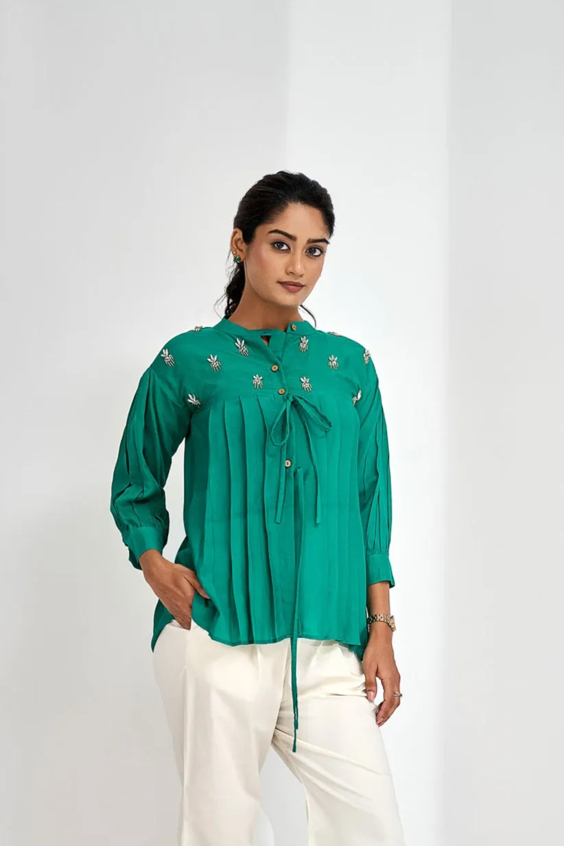 Bow Tie Top with Handwork