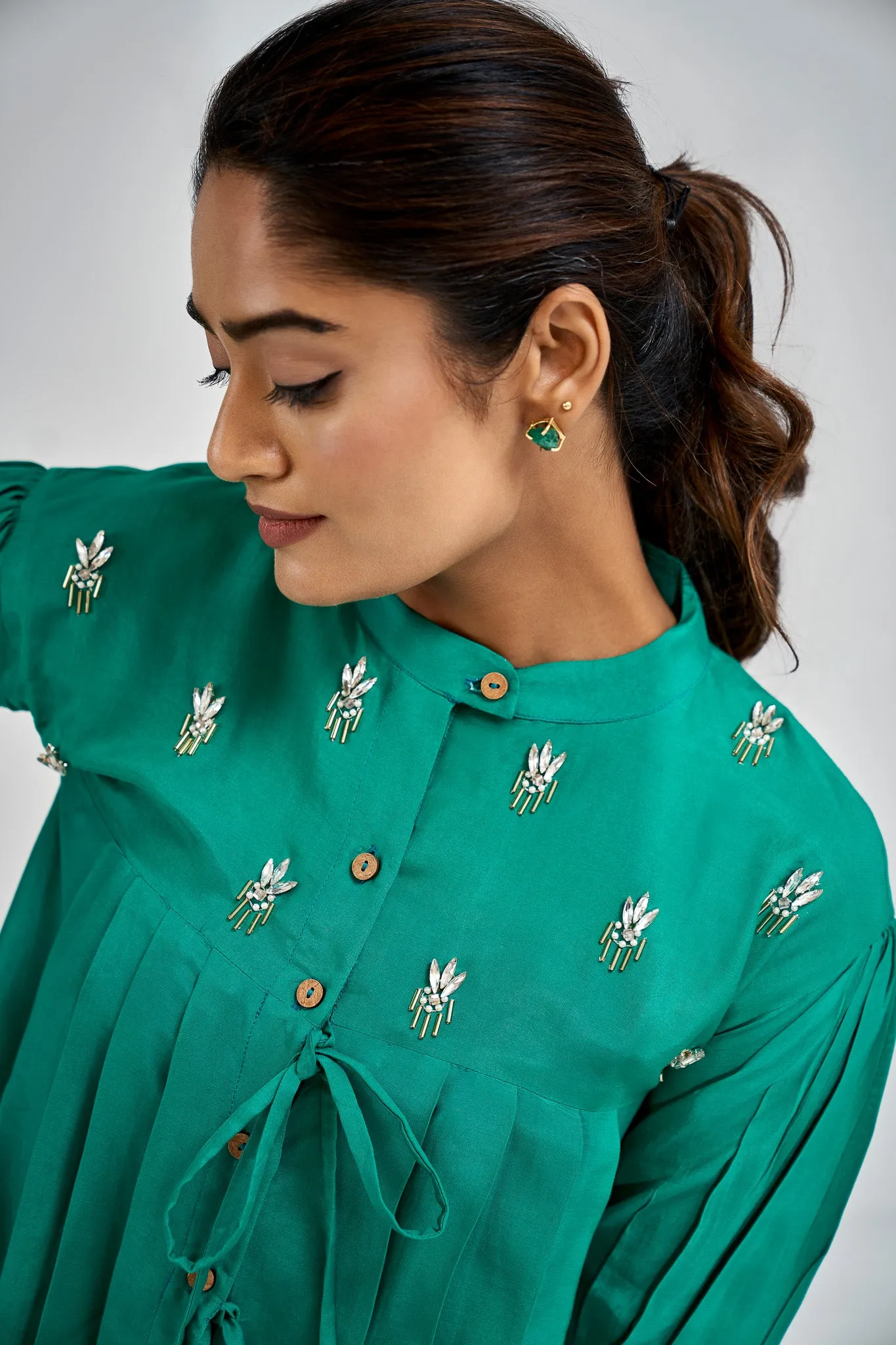 Bow Tie Top with Handwork