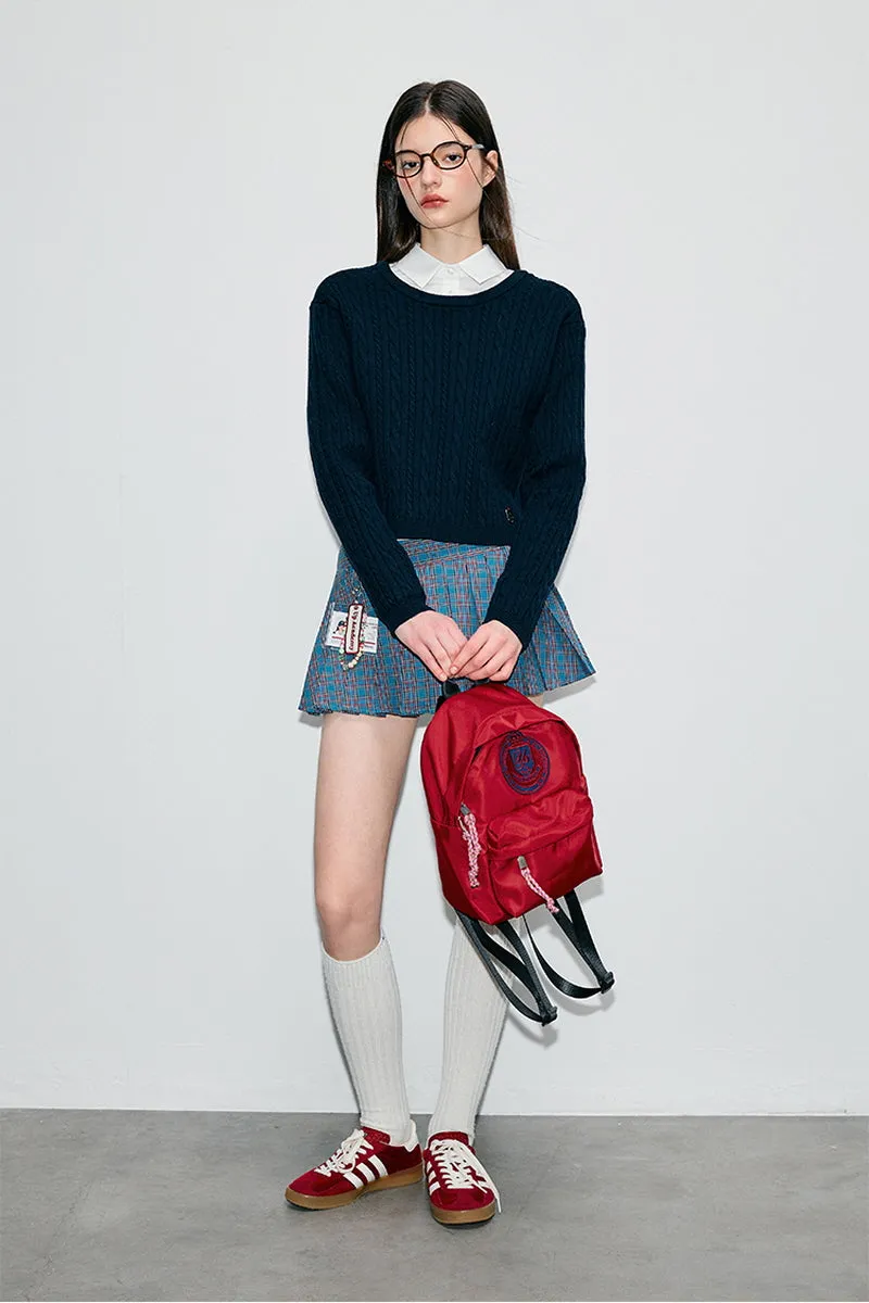 Bow Tie Twist  Pullover Sweater