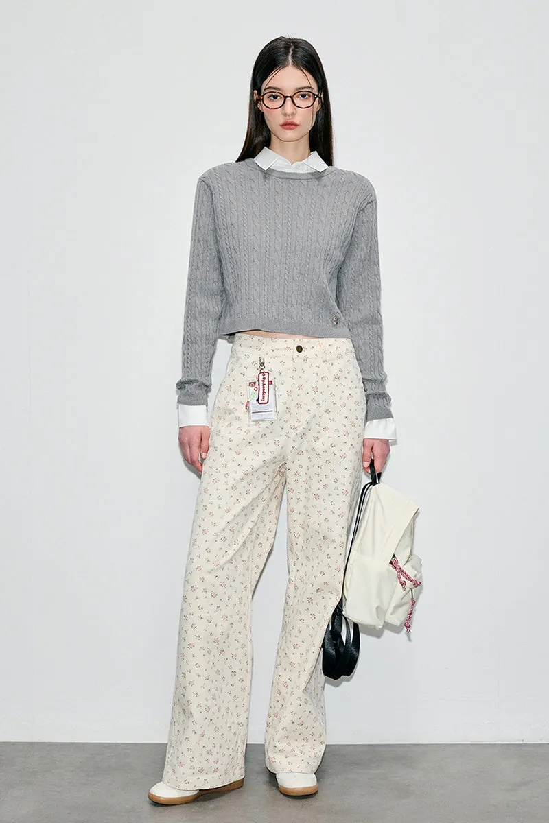 Bow Tie Twist  Pullover Sweater