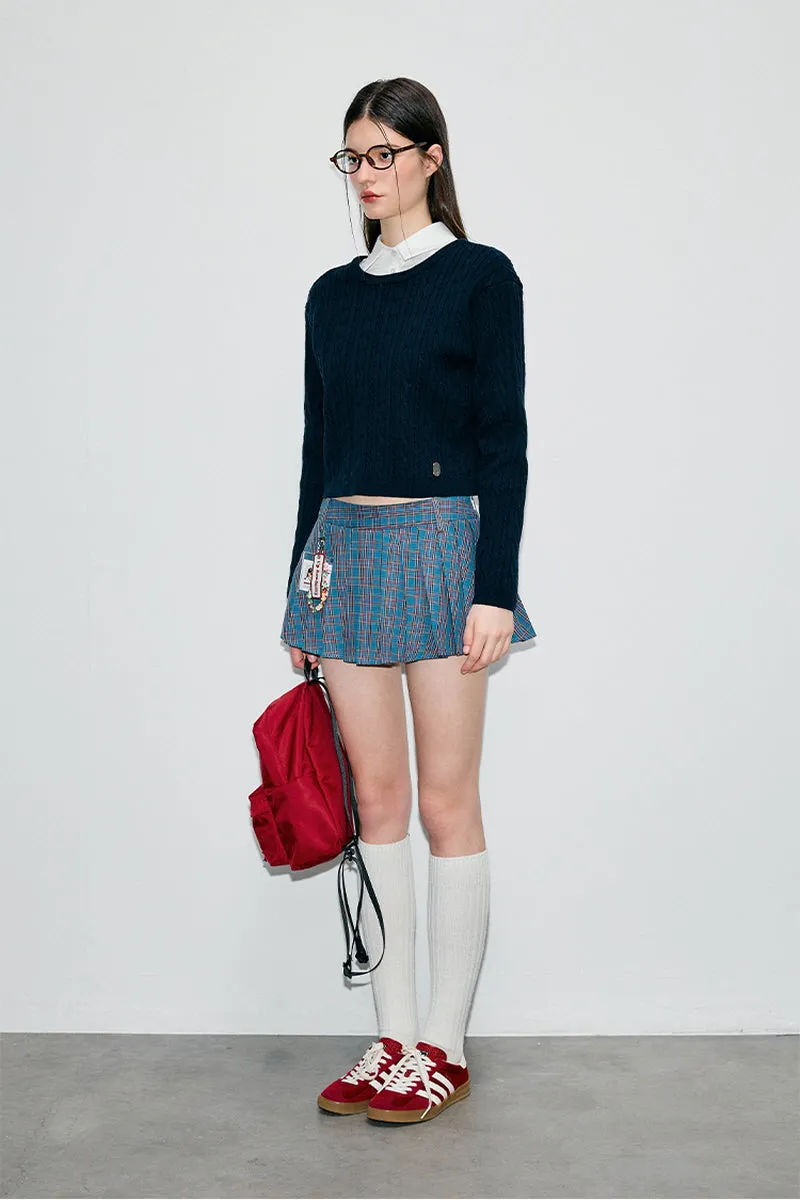 Bow Tie Twist  Pullover Sweater