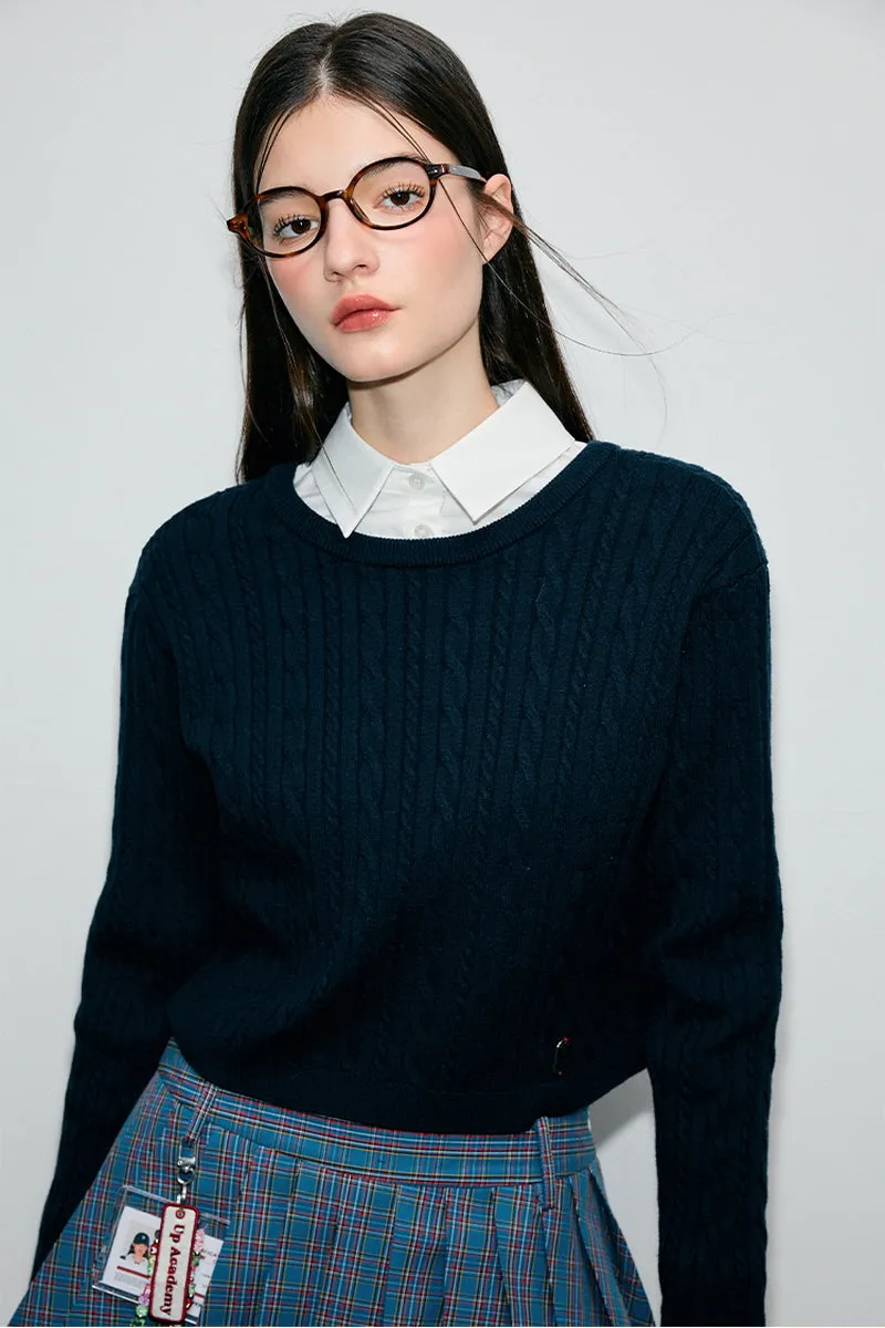 Bow Tie Twist  Pullover Sweater