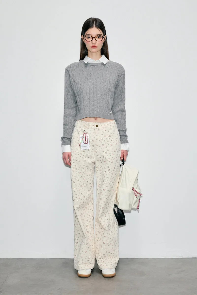 Bow Tie Twist  Pullover Sweater