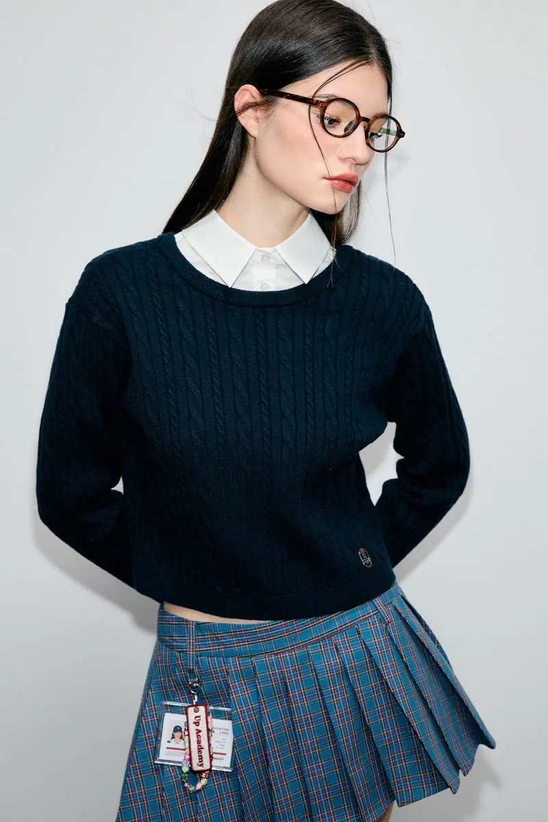 Bow Tie Twist  Pullover Sweater