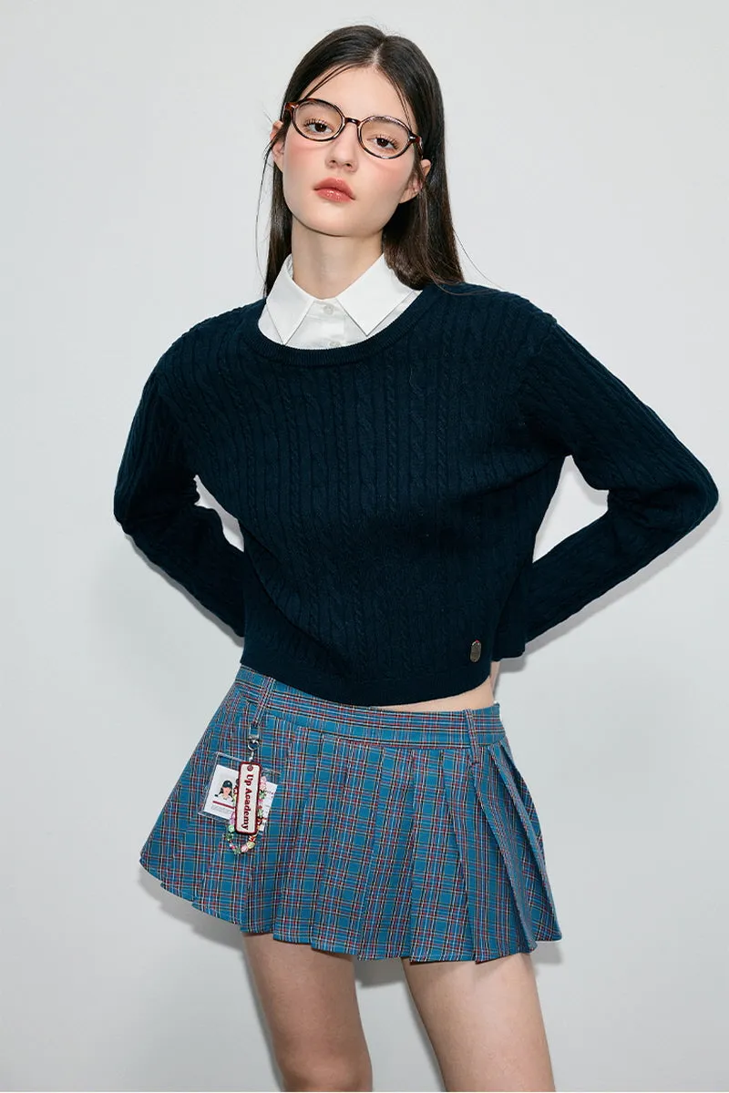 Bow Tie Twist  Pullover Sweater