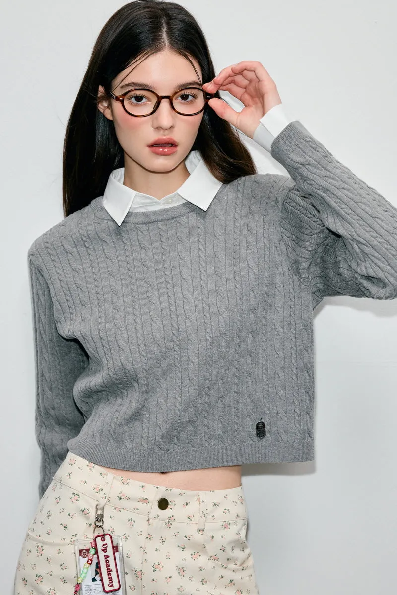 Bow Tie Twist  Pullover Sweater