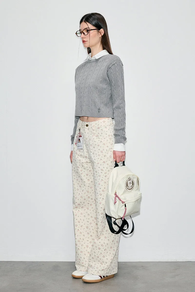 Bow Tie Twist  Pullover Sweater