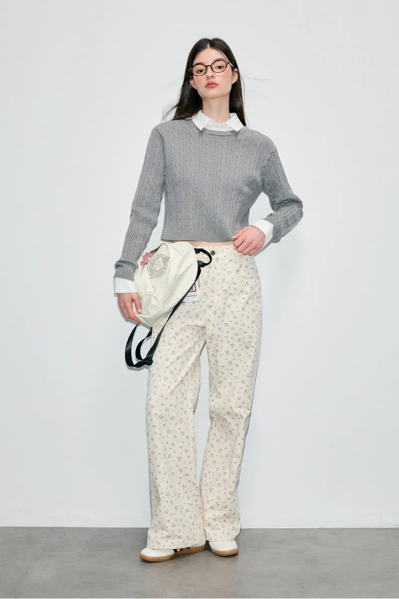 Bow Tie Twist  Pullover Sweater