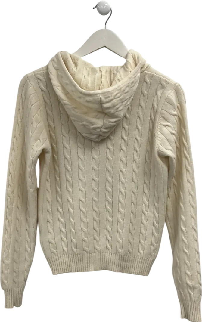 Brandy Melville Cream Arms Cable Sweater One Size