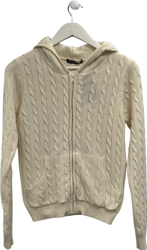 Brandy Melville Cream Arms Cable Sweater One Size