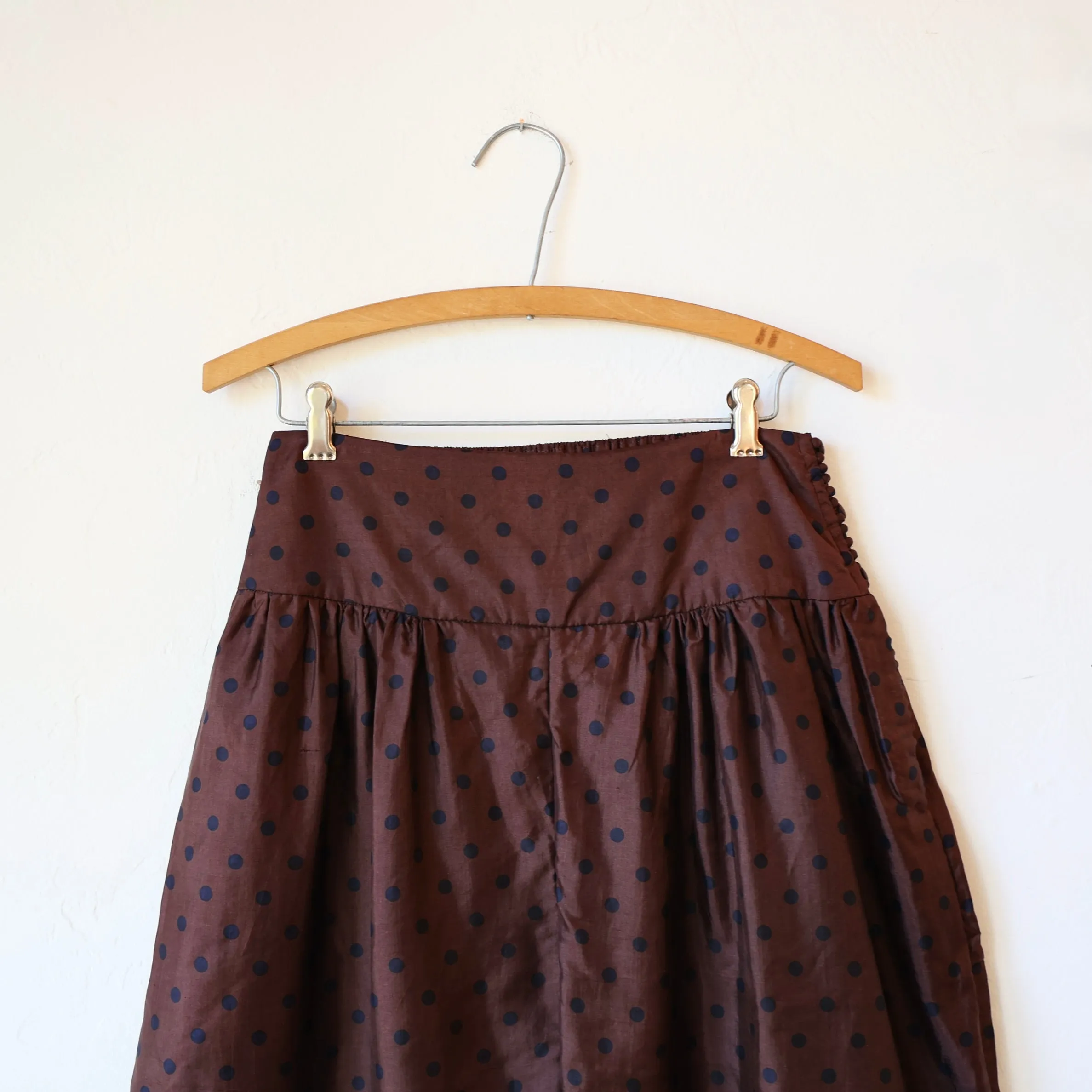 Bunon Silk Pants - Black/Brown Polkadot