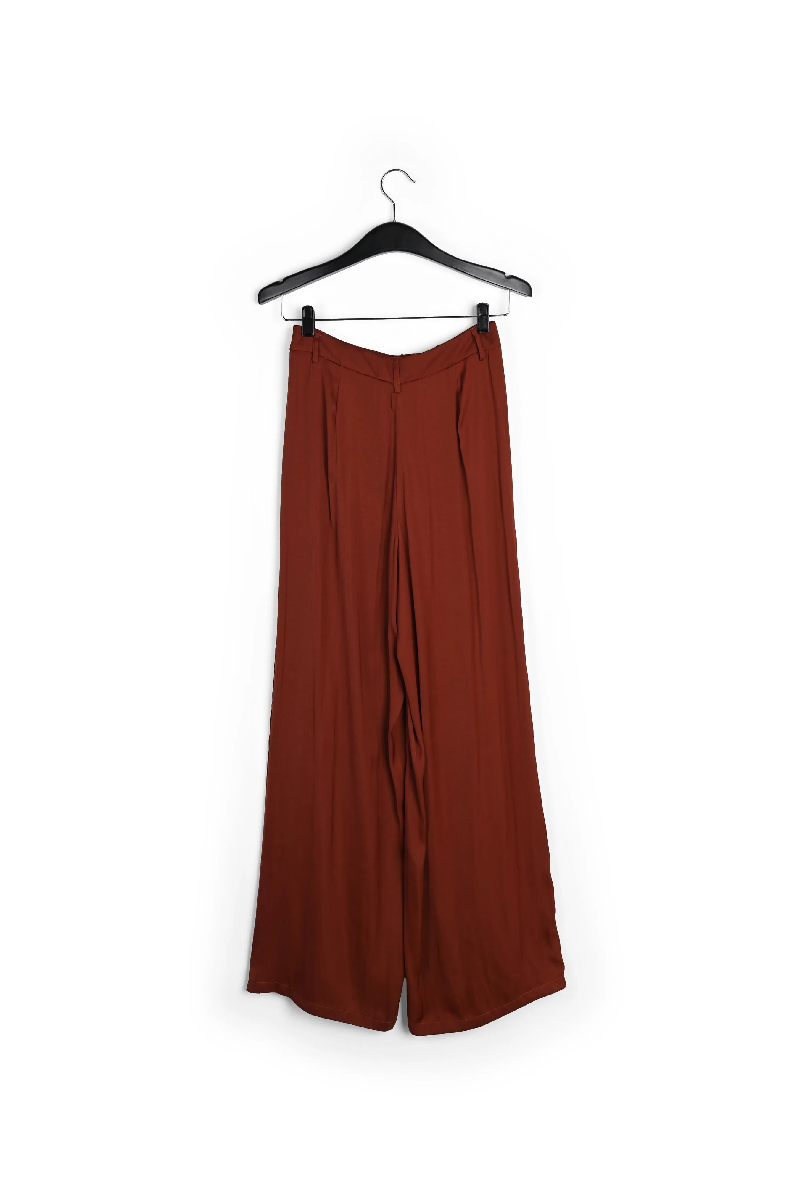 Burgundy wide-leg pants