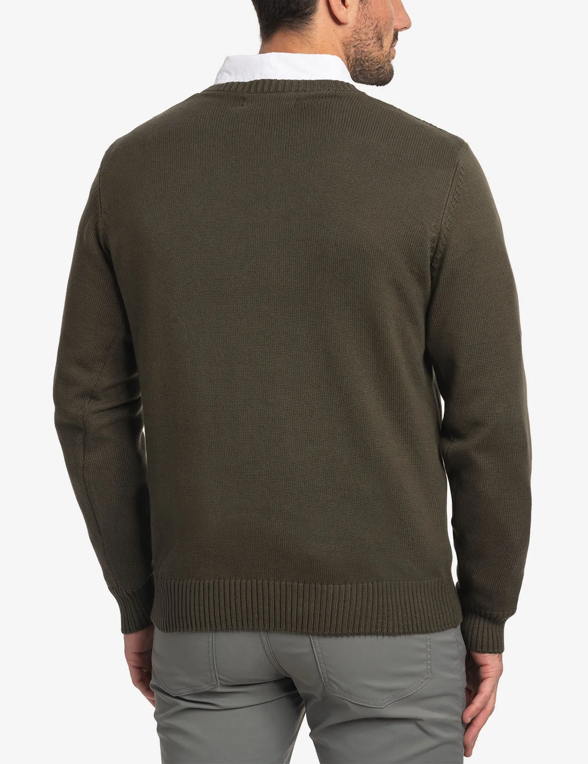 CABLE CREW NECK SWEATER