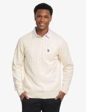 CABLE CREW NECK SWEATER