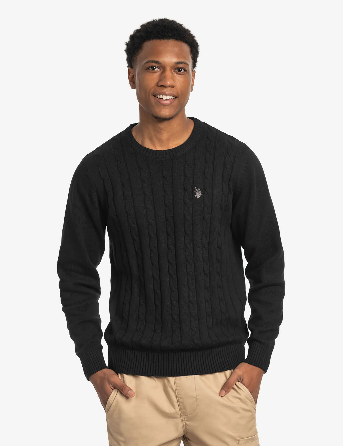 CABLE CREW NECK SWEATER