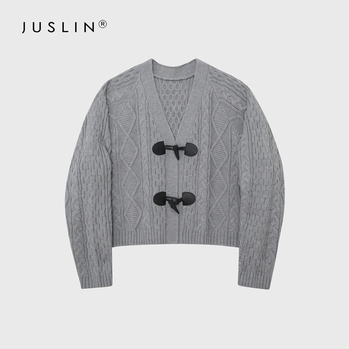 Cable-Knit Cardigan with Toggle Closures