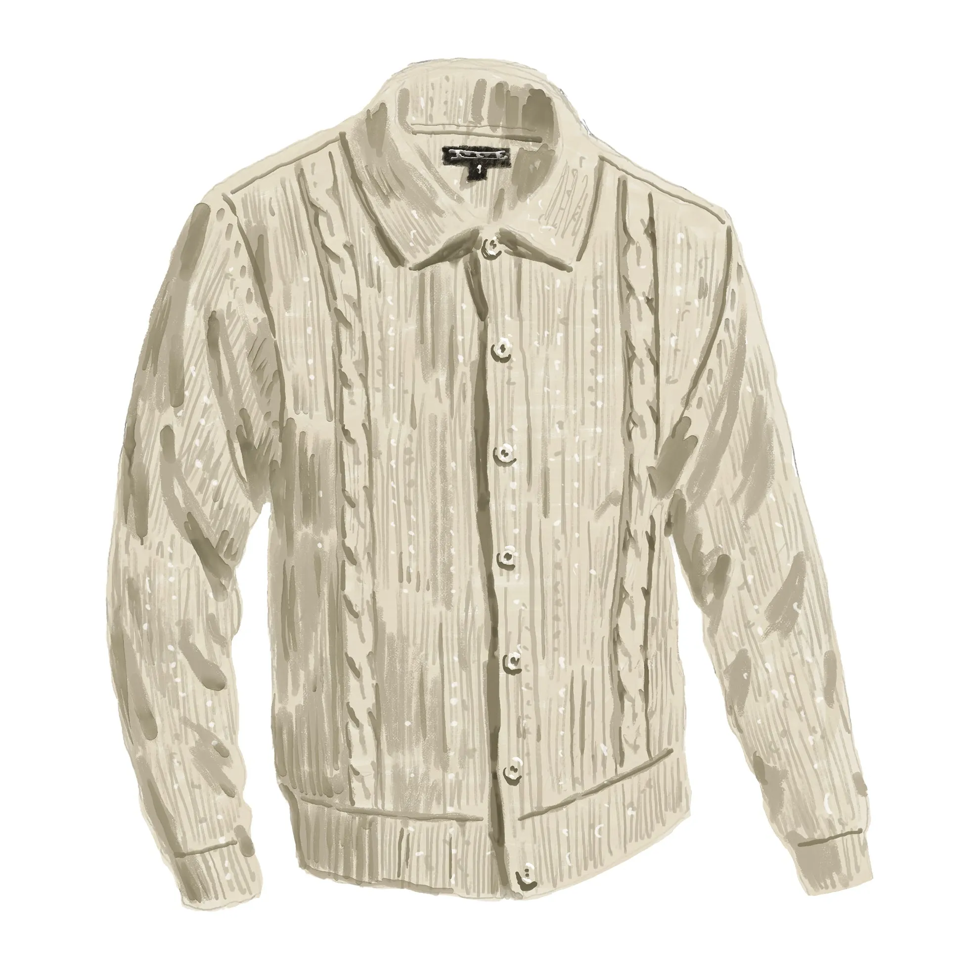 Cable Knit Silk Blend Cardigan