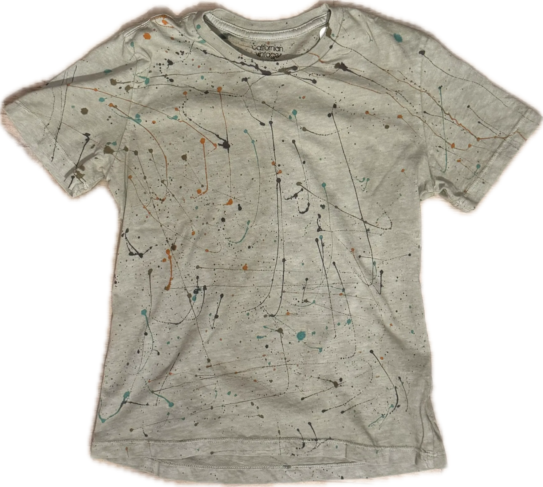 Californian Vintage- Multi Splatter T-shirt (army)
