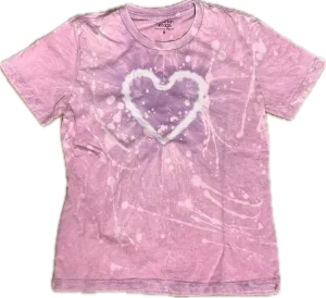 Californian Vintage- Tie Dye Heart T-shirt (dusty pink)
