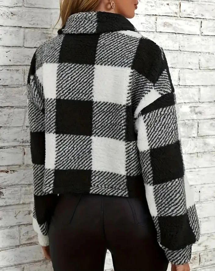 Casual Pattern Button Coat - 3 colors available