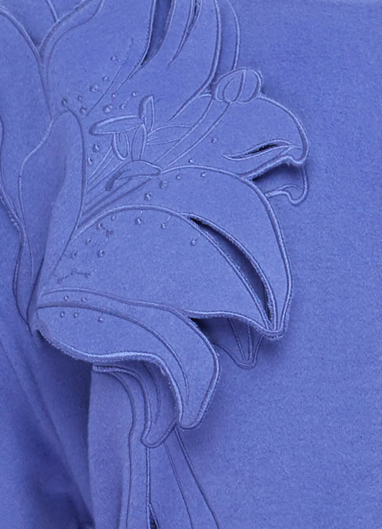 Celestine Appliqué Wool Coat - Moonlight