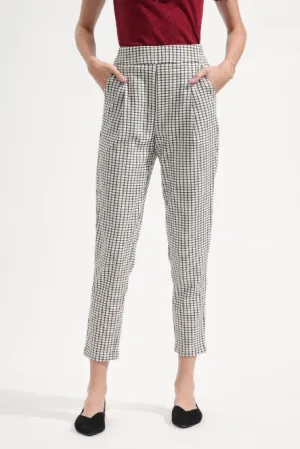 Checkered Ankle Length Cozy Pants
