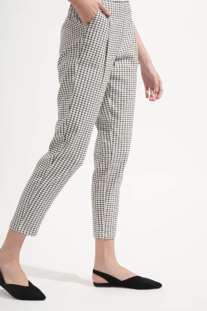 Checkered Ankle Length Cozy Pants