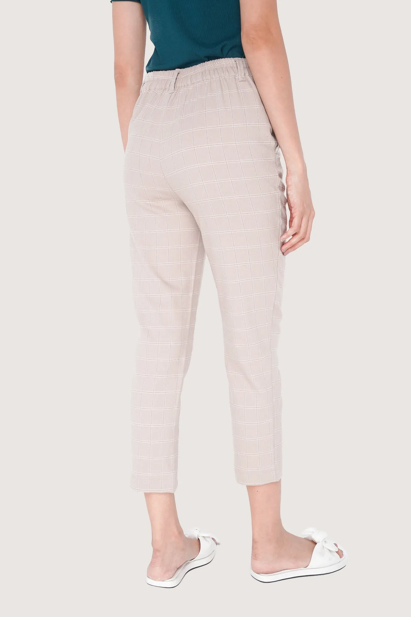 Checkered Ankle Length Cozy Pants
