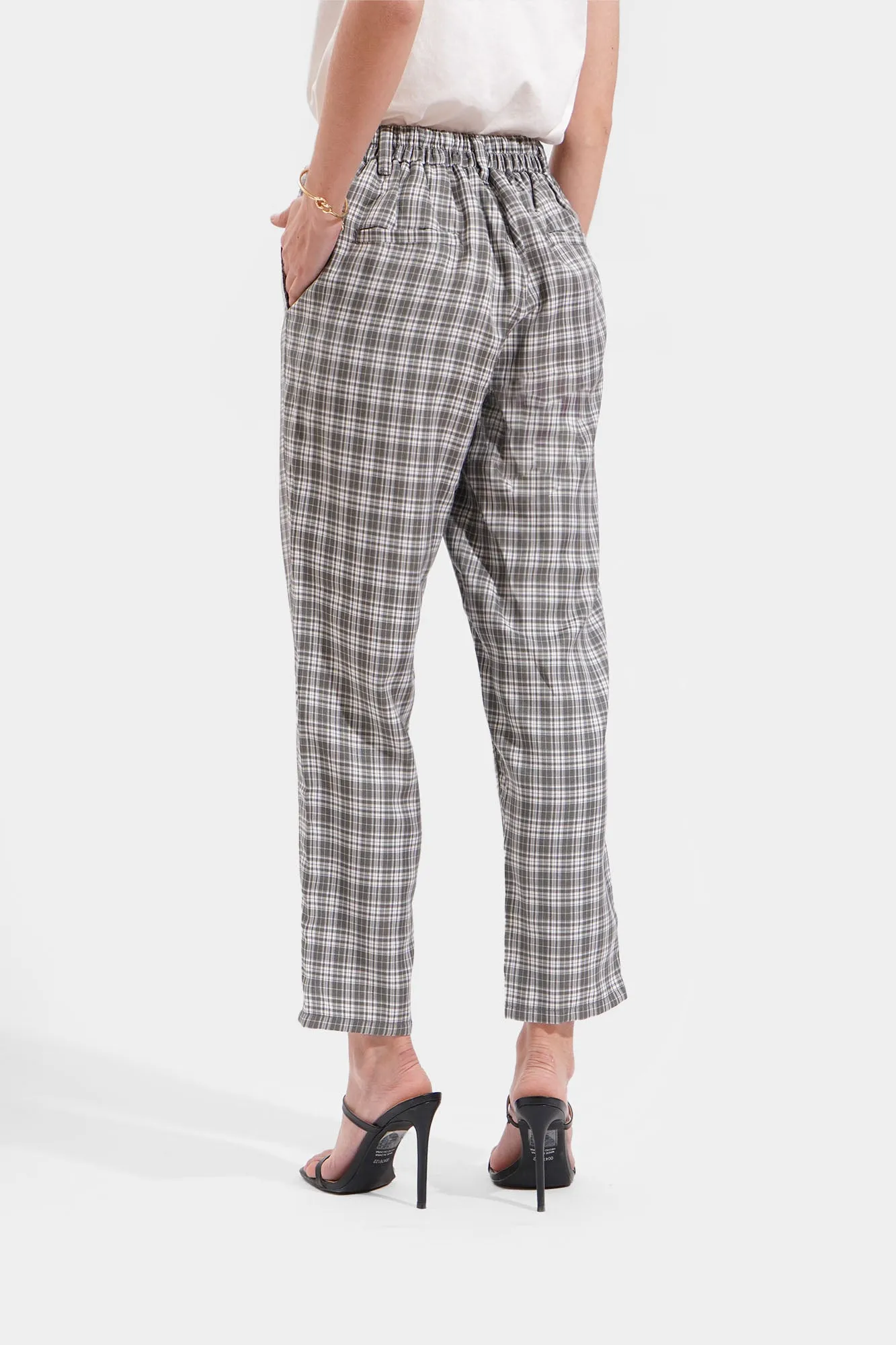 Checkered Ankle Length Cozy Pants