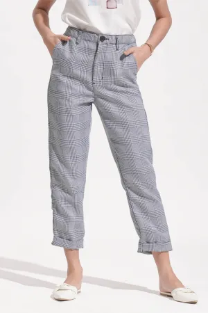 Checkered Ankle Length Cozy Pants