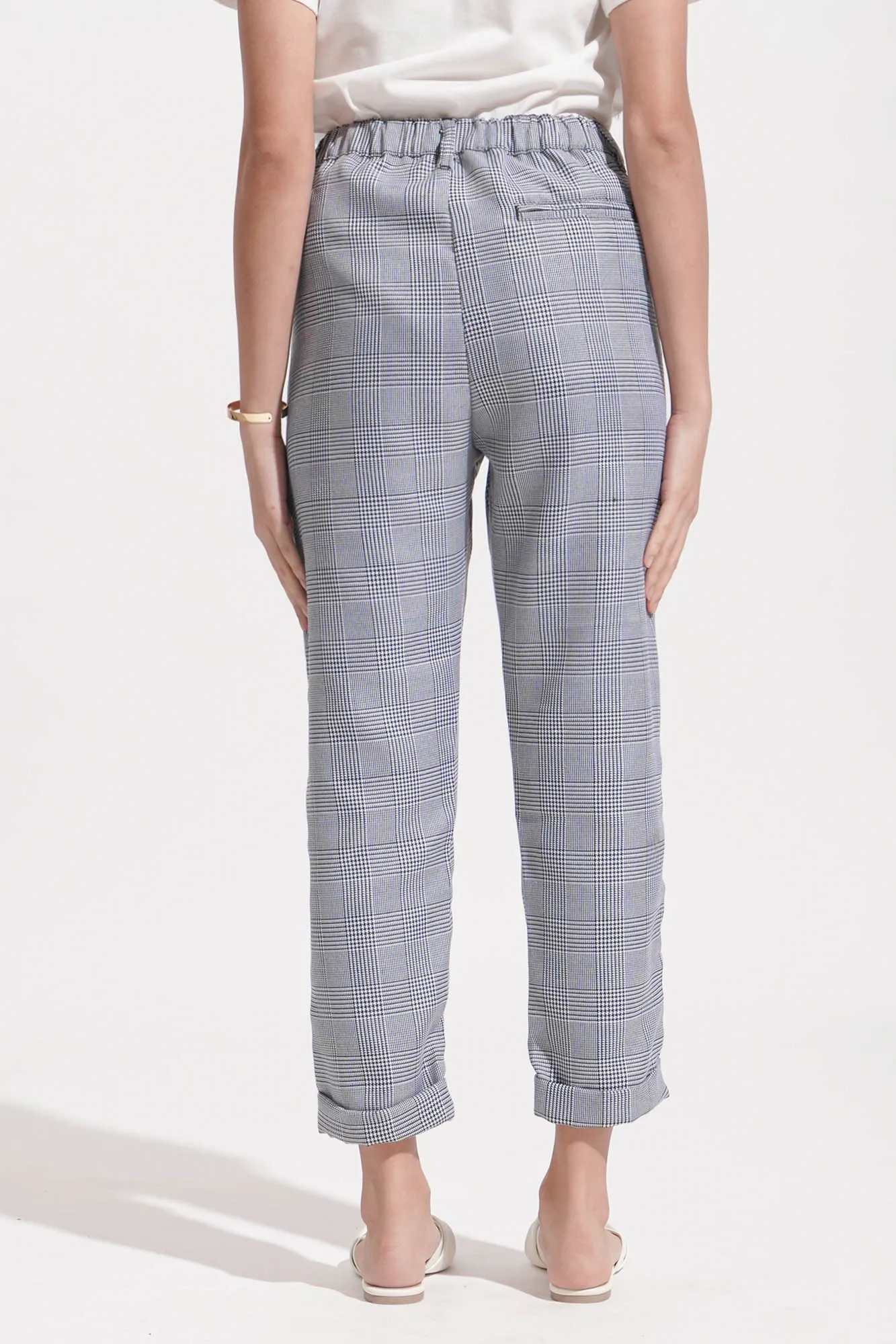 Checkered Ankle Length Cozy Pants