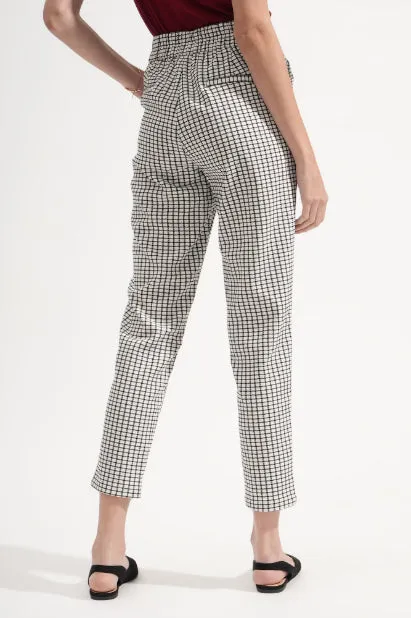 Checkered Ankle Length Cozy Pants
