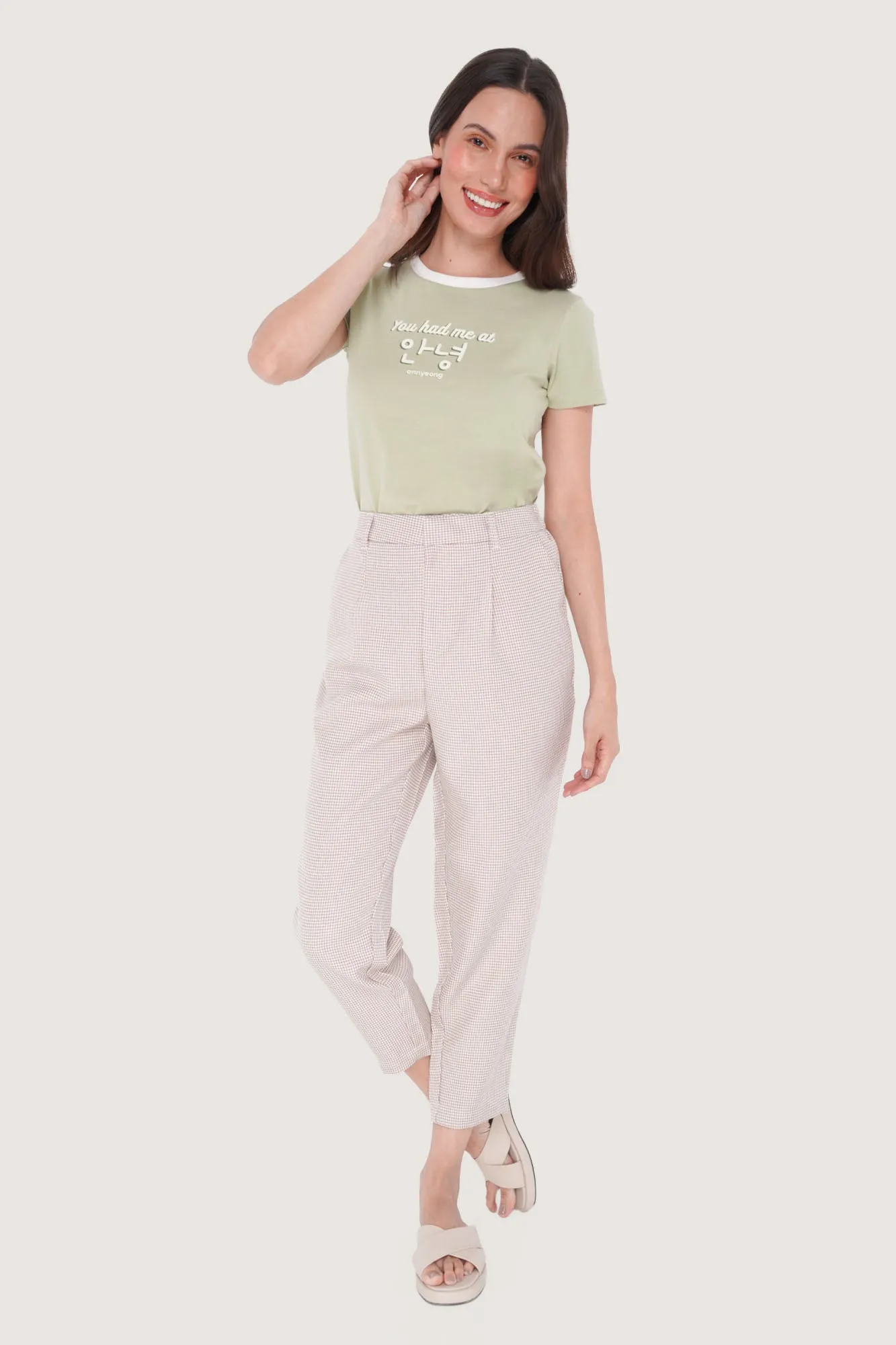 Checkered Ankle Length Cozy Pants