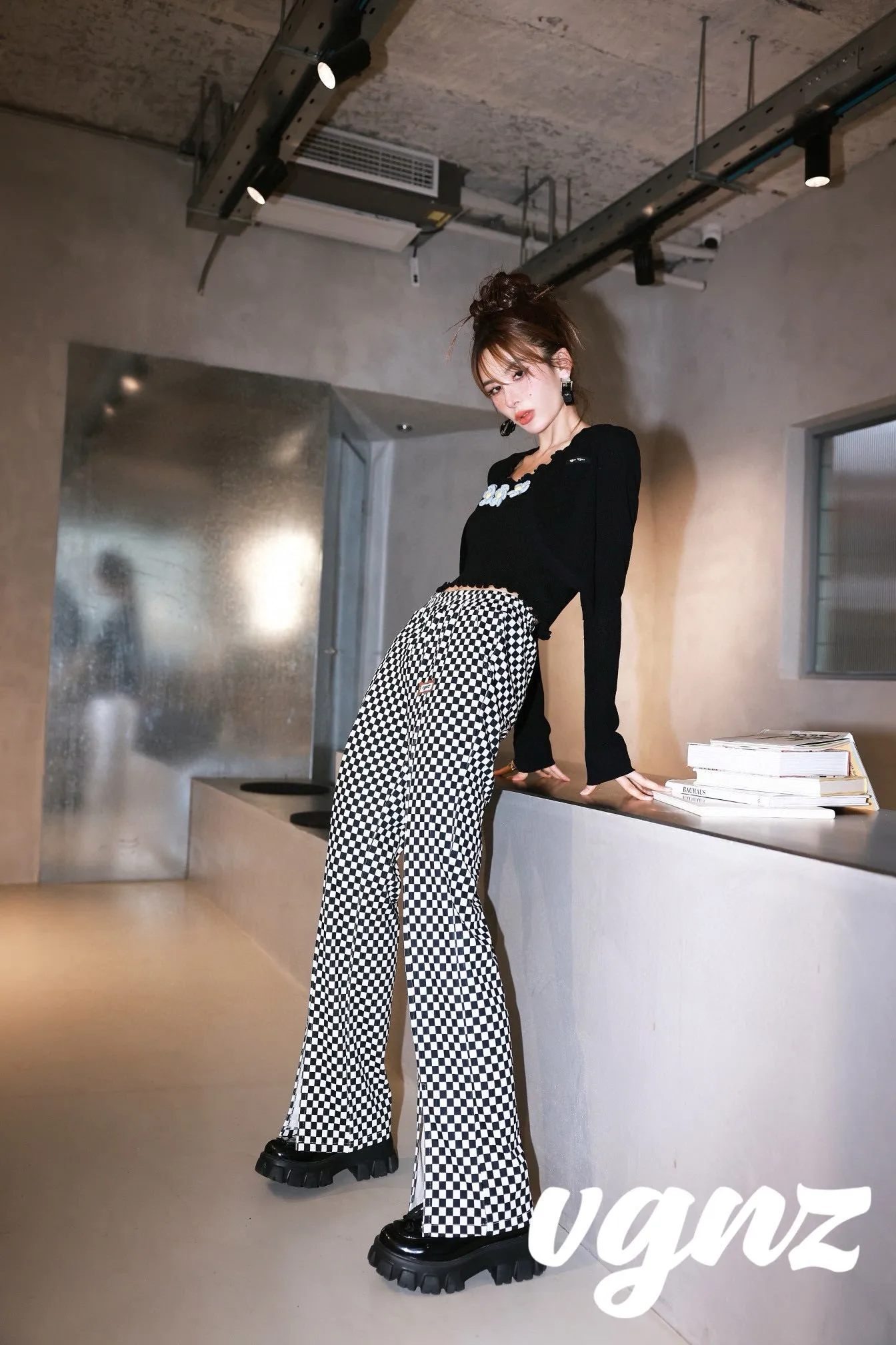 Checkered Ice Cotton Pants