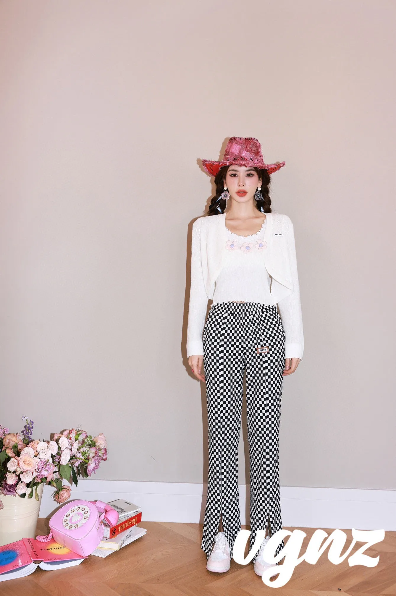 Checkered Ice Cotton Pants