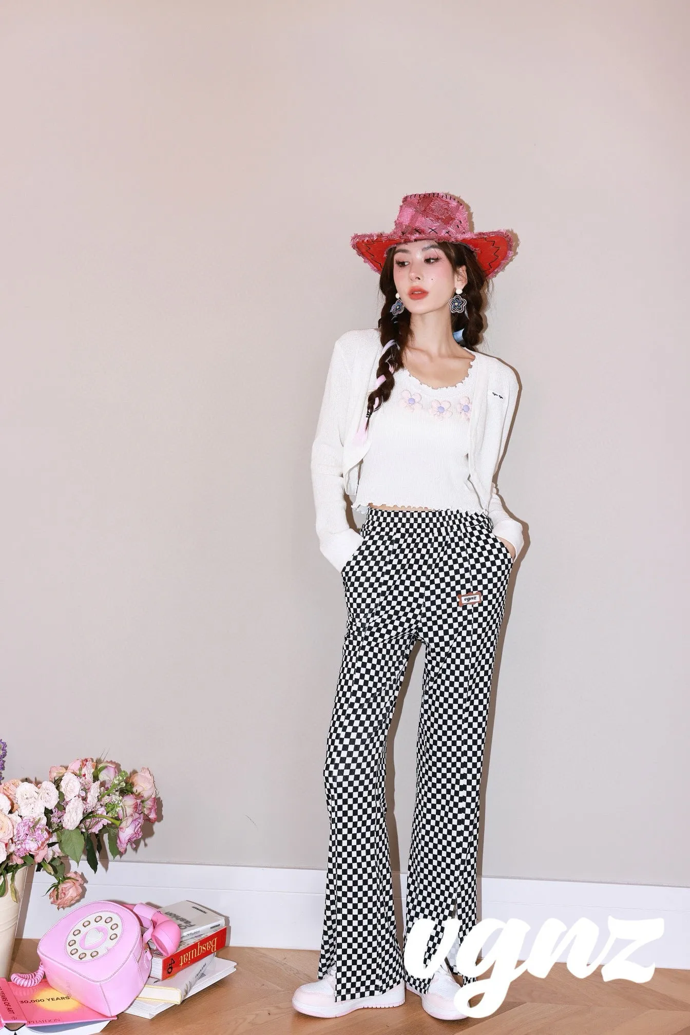 Checkered Ice Cotton Pants