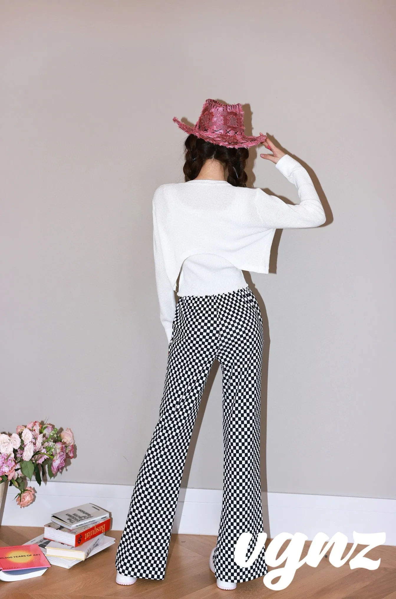 Checkered Ice Cotton Pants