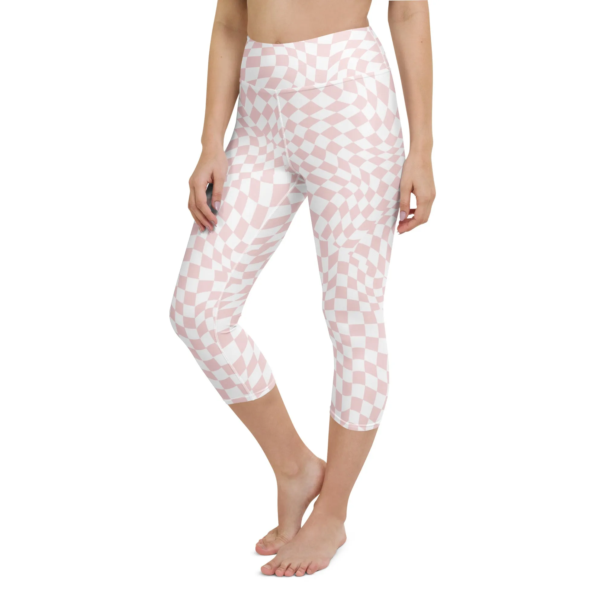 Checkered Yoga Capri Leggings