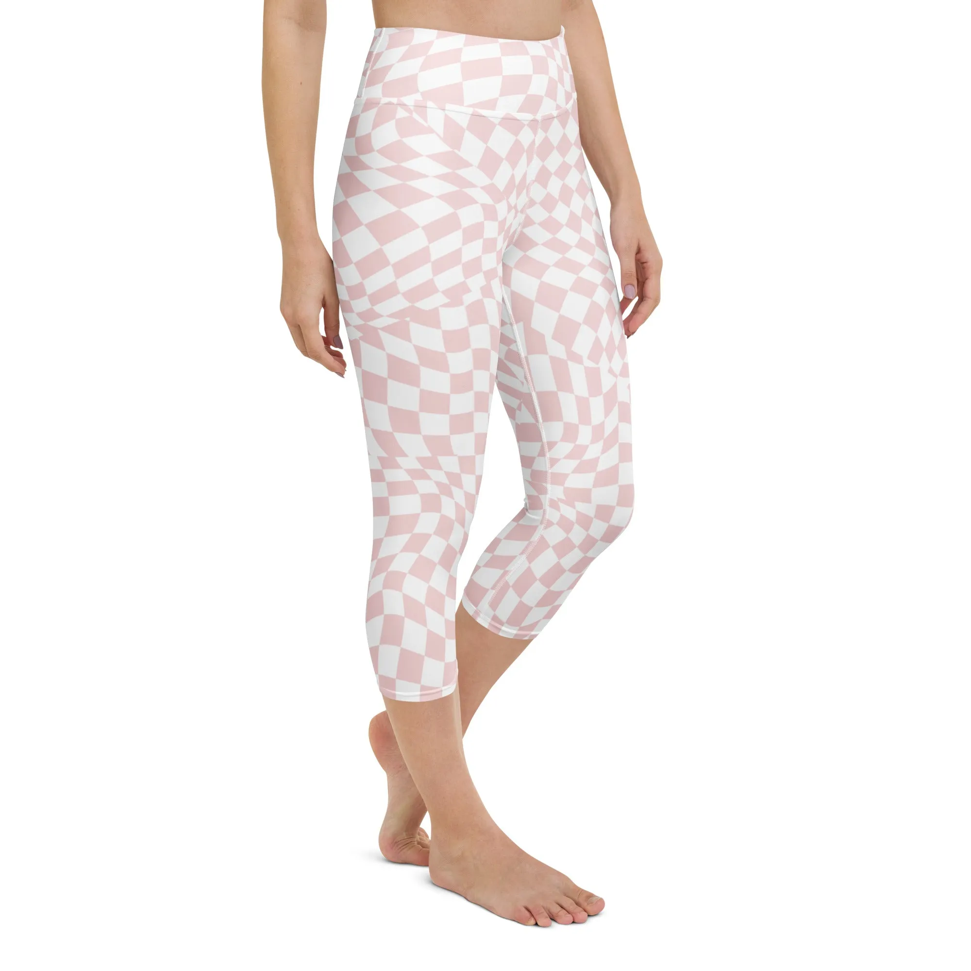 Checkered Yoga Capri Leggings