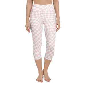 Checkered Yoga Capri Leggings