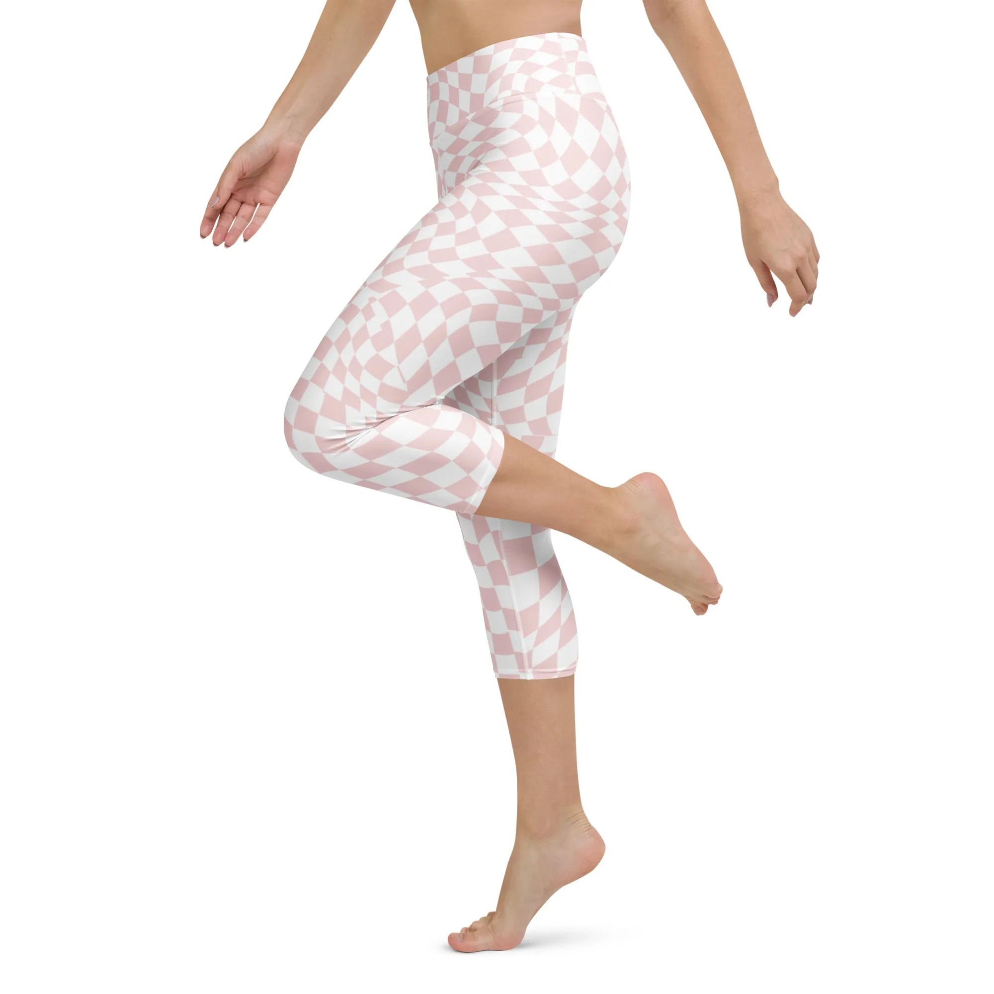 Checkered Yoga Capri Leggings