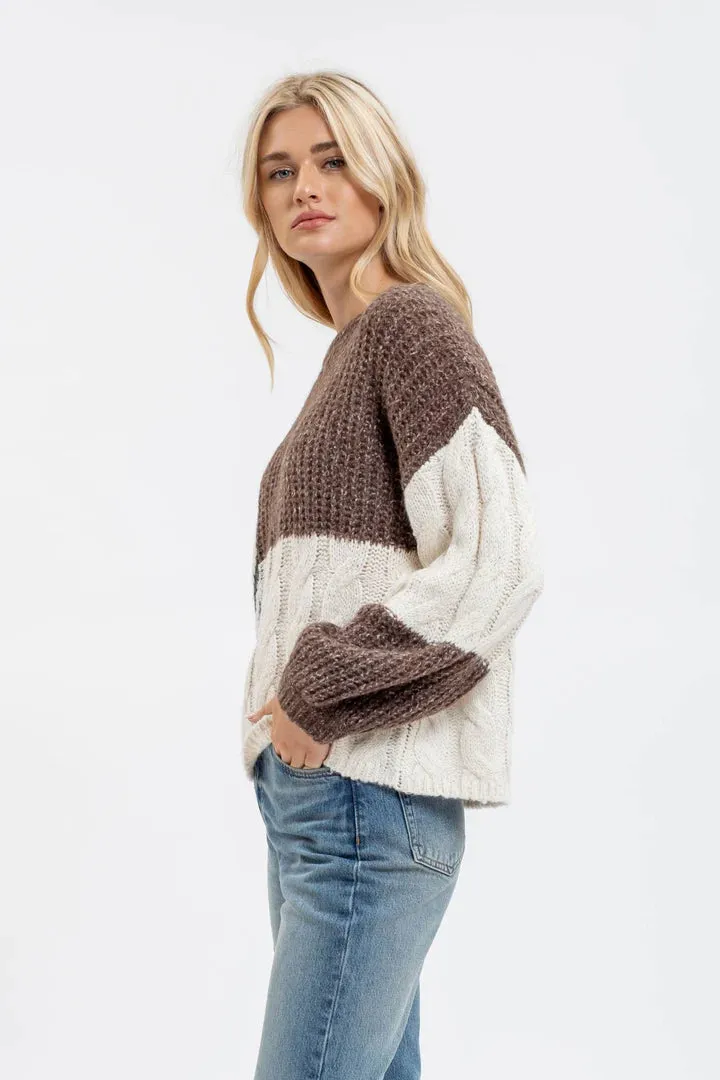 Chevron Colorblock Sweater